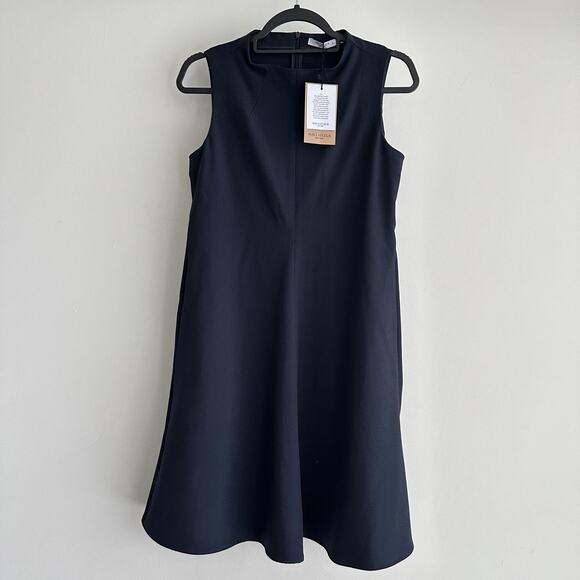 MM LaFleur Dress 2 Navy Malala Recycled WonderTex Career Quiet Luxury Minimalist - Picture 1 of 11